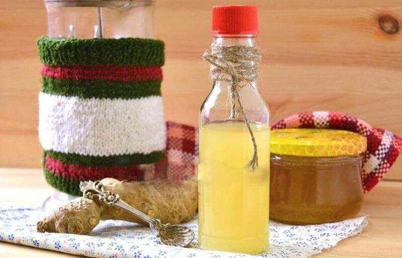 ginger tincture with lemon and honey to boost